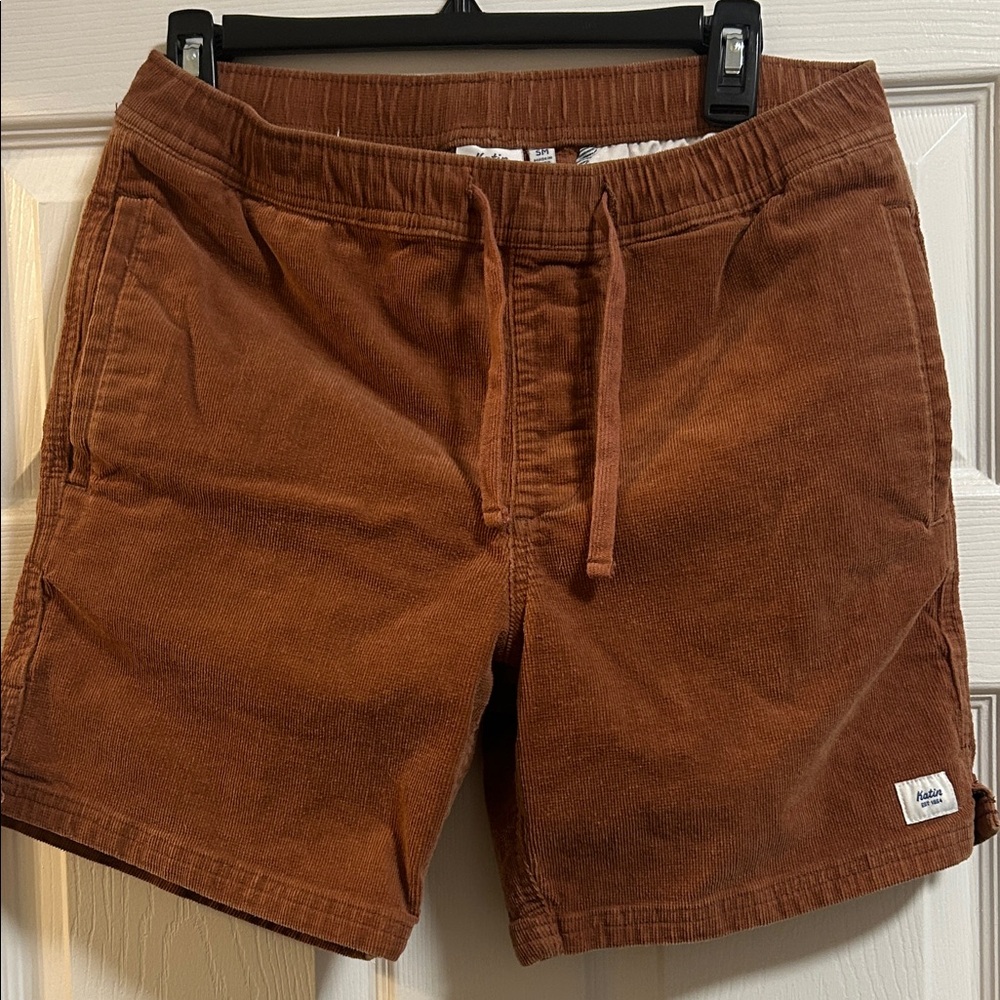 Orange Katin Corduroy Shorts